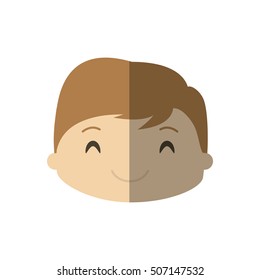 happy boy character avatar vector illustration design