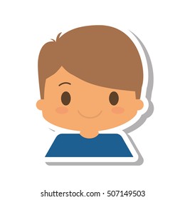 happy boy character avatar vector illustration design
