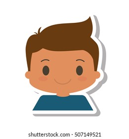 happy boy character avatar vector illustration design