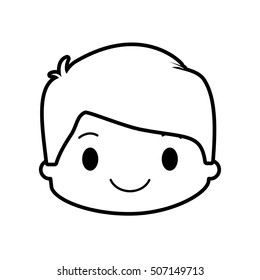 happy boy character avatar vector illustration design