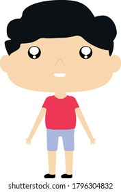 happy boy character happy face