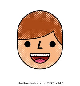 happy boy face expression facial character