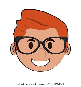 happy boy face icon image 