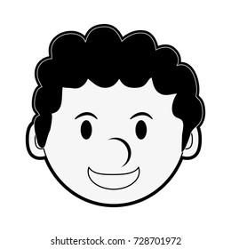 happy boy face icon image