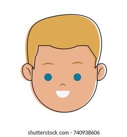 happy boy face icon image 