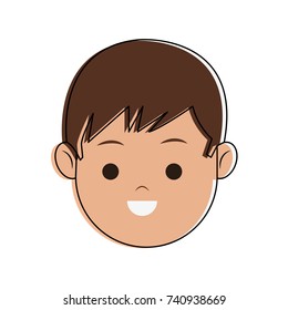 happy boy face icon image 