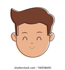 happy boy face icon image 