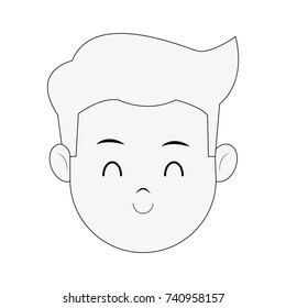 happy boy face icon image 