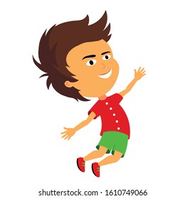 Happy Boy , Funny Boy Vector Image
