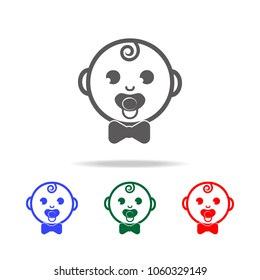 happy boy icon. Elements of baby and baby tools multi colored icons. Premium quality graphic design icon. Simple icon for websites, web design, mobile app, info graphics on white background