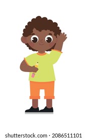happy boy icon flat