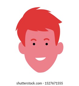 happy boy icon over white background, colorful design. vector illustration