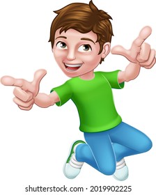 Happy Boy Kid Child Cartoon Character Stock Vector (Royalty Free ...