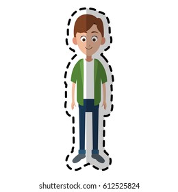 happy boy kid or child icon image 