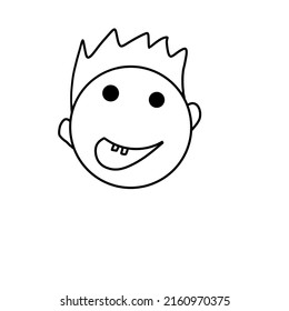 Happy boy and nice smile,cartoon,face,character