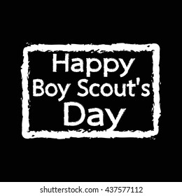happy boy scout day Illustration design