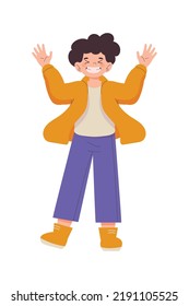happy boy smiling isolated icon