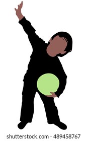 Happy boy  with soccer ball 