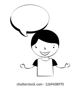 happy boy speech bubble
