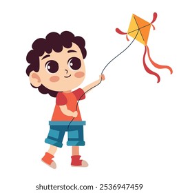menino feliz usando roupas de primavera isolado