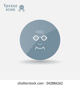 happy boy, web icon. vector design