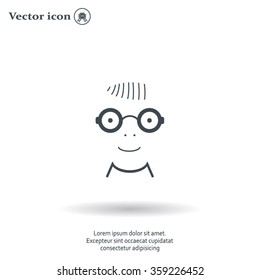 happy boy, web icon. vector design