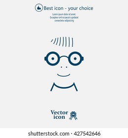 happy boy, web icon. vector design