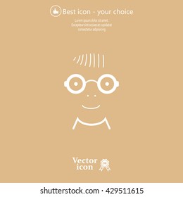 happy boy, web icon. vector design