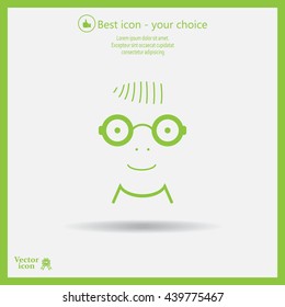 happy boy, web icon. vector design