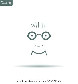 happy boy, web icon. vector design