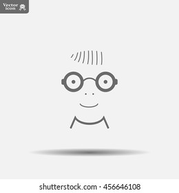 happy boy, web icon. vector design