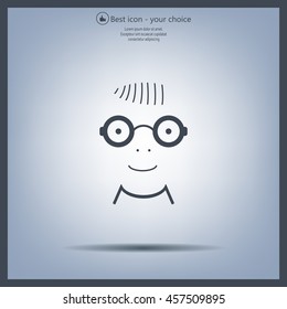 happy boy, web icon. vector design