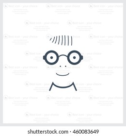 happy boy, web icon. vector design