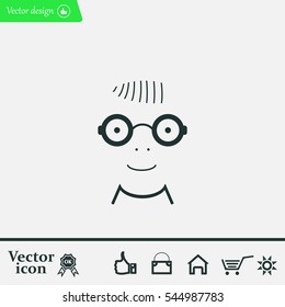 happy boy, web icon. vector design