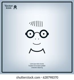 happy boy, web icon. vector design
