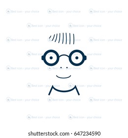 happy boy, web icon. vector design