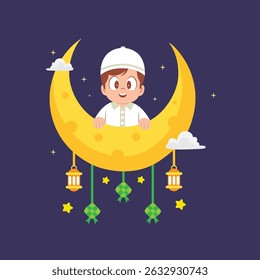 Happy Boy da la bienvenida a Eid con Crescent Moon