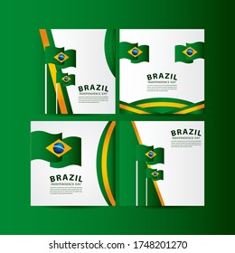 Happy Brazil Independence Day Celebration Vector Template Design Illustration