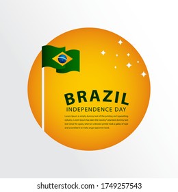 Happy Brazil Independence Day Celebration Vector Template Design Illustration