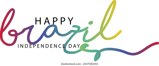 happy brazil independence day, Brazil Independence Day greeting card. stock illustration