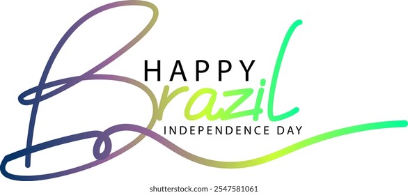 happy brazil independence day, Brazil Independence Day greeting card. stock illustration