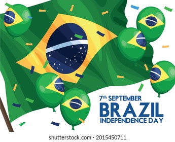 happy brazil independence day postcard