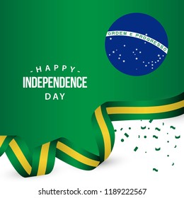 Happy Brazil Independence Day Vector Template Design Illustration