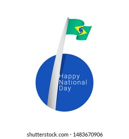 Happy Brazil Independence Day Vector Template Design Illustration