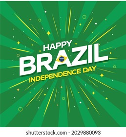 Happy Brazil independence day vector design. Brazil independence day 7 september. Brazil independence celebration banner design. Brazil day Logo design. 