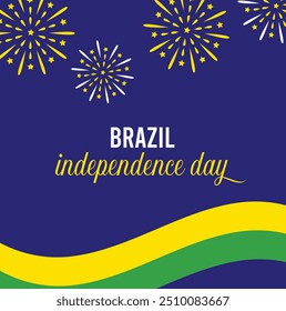 Feliz Dia da Independência do Brasil Vetor modelo Design Ilustração. 7 de setembro. 