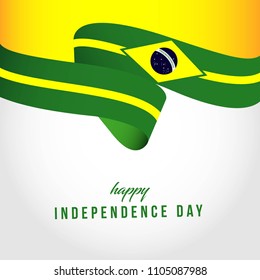 Happy Brazil Independent Day Vector Template Design Illustration