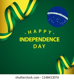 Happy Brazil Independent Day Vector Template Design Illustration