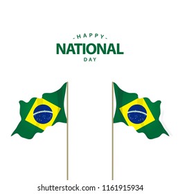 Happy Brazil National Day Vector Template Design Illustration