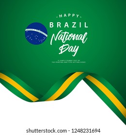 Happy Brazil National Day Vector Template Illustration